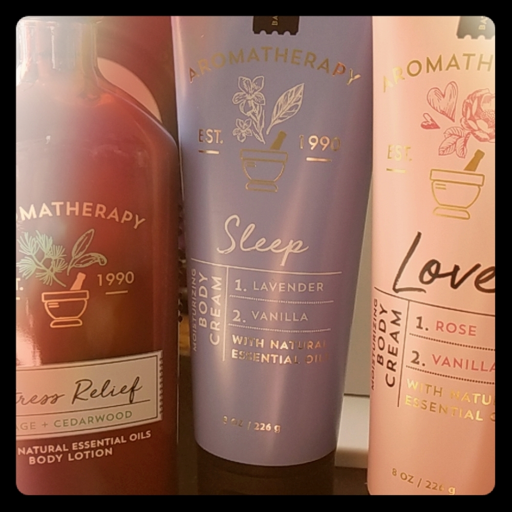 aromatherapy lotion lot rose vanilla lavender